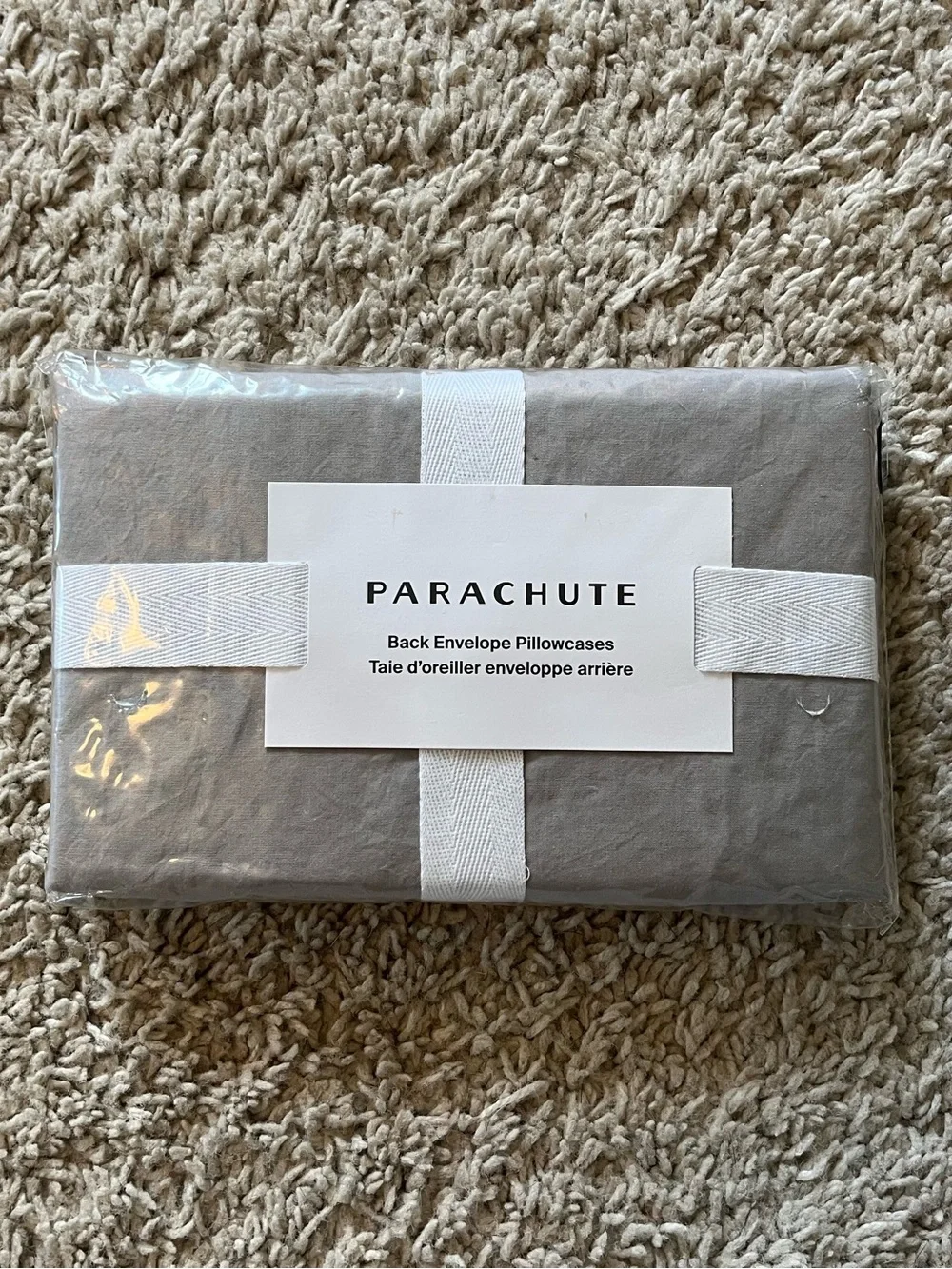 NWT Parachute Percale Back Envelope Pillowcase Set in Putty | Standard